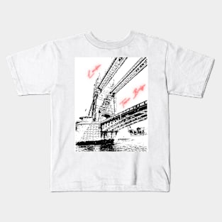 London Tower Bridge From The Boat View Kids T-Shirt